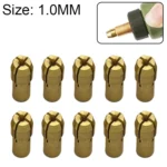 10 PCS Three-claw Copper Clamp Nut for Electric Mill Fittings，Bore diameter: 1.0mm