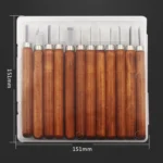 12 in 1  Wood Carving Chisels Knife Basic Woodcut Working Handmade Rubber Stamps Hand Tools - Image 7
