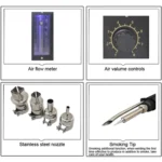 BEST Intelligent 2 in 1 Hot Air Gun Soldering Desoldering Rework Station (Voltage 220V) - Image 8