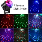 YouOKLight YK2278 3W Sound Activated Party DJ Lighting RBG Disco Ball Strobe Lamp Stage Par Light with 7 Modes, Without Remote Control - Image 7