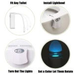 Motion Activated Toilet Nightlight, LED Toilet Light Bathroom Washroom - Image 4
