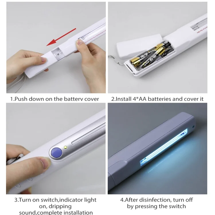 SYA0010124_11.webp Portable Handheld 3W UV Germicidal Disinfection Lamp Personal Car Travel UV Fast Disinfection Stick - Image 12