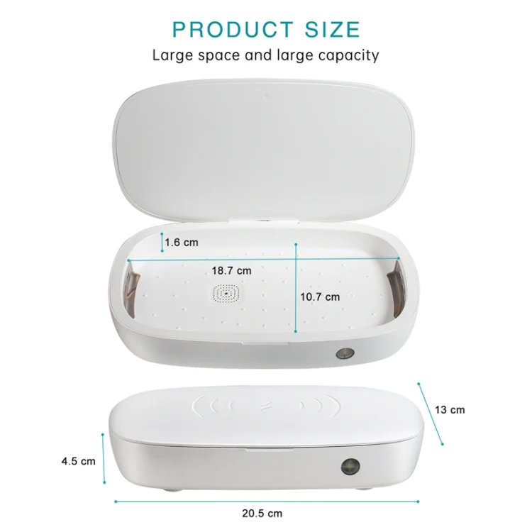 SYA0010135_2.webp U3 UVC Ultraviolet Cell Phone Sterilization Box Mask Toothbrush Sterilizer Sterilization Box Wireless Charger - Image 3