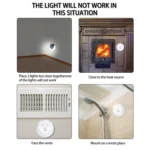 USB Charging Light & Human Body Sensing Control Smile Magnetic Night Light - Image 7