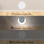 USB Charging Light & Human Body Sensing Control Smile Magnetic Night Light - Image 8