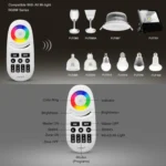2.4G Miboxer Button Type RGBW RF 4-Zone Wireless LED Remote Controller for LED RGBW Bulb or Strip - Image 5