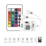2 Ways Output LED Strip APP Smart Wifi LED RGB Controller with IR 24Keys Remote Control, 5-24V - Image 2