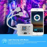 2 Ways Output LED Strip APP Smart Wifi LED RGB Controller with IR 24Keys Remote Control, 5-24V - Image 4