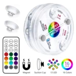 16 Colors 13 LEDs Underwater Light Swimming Pool Diving Light Dimmable Suction Cup Underwater Lamp - Image 2