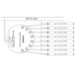 SP608E Dual Signal Output Mobile APP Control Bluetooth LED Controller Kit for WS2812B WS2811 1903 1804 Pixel LED Strip, DC5V~24V - Image 6