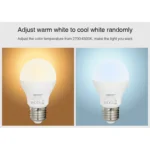 FUT014 E26 / E27 6W RGB + CCT Led Bulb Smart Phone APP WIFI LED Light White Warm Light Dimmable - Image 4