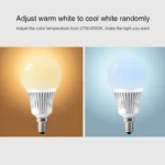 FUT013 5W E14 RGB + CCT LED Bulb AC100~240v 2.4g WiFi Remote Control Dimmable Led Lights - Image 4