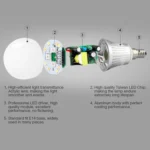 FUT013 5W E14 RGB + CCT LED Bulb AC100~240v 2.4g WiFi Remote Control Dimmable Led Lights - Image 7