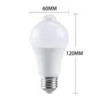 LED Light Waterproof Motion Sensor Infrared Sensor E27 LED Sensor Bulb White Light - Image 2