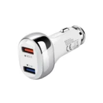 YSY-312 2 in 1 18W Portable QC3.0 Dual USB Car Charger + 1m 3A USB to Micro USB Data Cable Set - Image 12