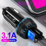 YSY-349 QC3.0 Dual USB Port Car Charger + 1m 3A USB to Micro USB Data Cable - Image 14