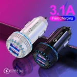 YSY-349 QC3.0 Dual Port USB Car Charger + 3A USB to 8 Pin Data Cable, Length: 1m - Image 2