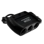 Cigarette Lighter Adapter Splitter 3 Sockets Cigarette Lighter Splitter 12V/24V Power Car Charger - Image 3