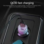 P21 Portable PD 20W + QC3.0 18W Dual Ports Fast Car Charger with USB to Micro USB Cable Kit - Image 5