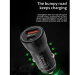 P21 PD 20W USB-C / Type-C + QC3.0 18W USB Fast Car Charger with USB-C / Type-C to USB-C / Type-C Data Cable Set - Image 5