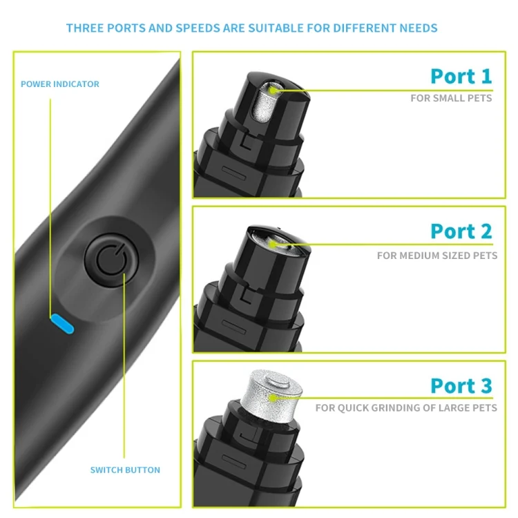 SYA0015897_3.webp Electric Dog Cat Nail Polisher Portable Nail Clipper File Kit Pet Paw Tools - Image 4