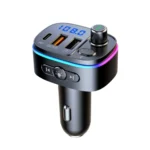 T65 Car Bluetooth FM Transmitter Dual USB Type-C QC3.0 Charger - Image 3