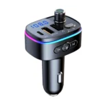 T65 Car Bluetooth FM Transmitter Dual USB Type-C QC3.0 Charger - Image 4