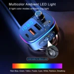 T65 Car Bluetooth FM Transmitter Dual USB Type-C QC3.0 Charger - Image 5