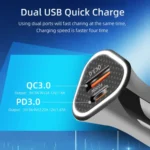 TE-P23 38W PD 20W USB-C / Type-C + QC3. 0 USB Triangle Car Charger + USB to 8 Pin Data Cable, Length: 1m - Image 3