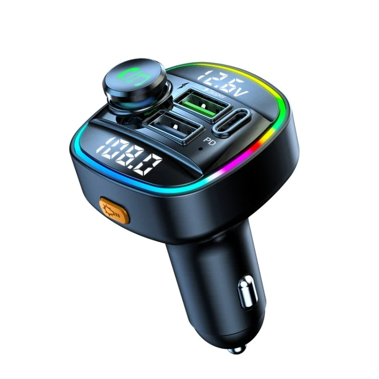 SYA0018763.webp C22 Car Bluetooth 5.0 FM Transmitter LED Light Voltage Display QC 3.0 PD Charger - Image 1