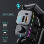 C24 Car Bluetooth MP3 Player Fast Charging FM Transmitter Wireless Handsfree - Image 3