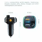 C26 Car Bluetooth Transmitter Handsfree Audio Player Dual USB Car Charger - Image 4