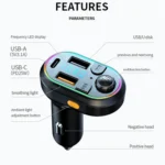 C29 Car Bluetooth 5.0 FM Transmitter  Car MP3 Player Fast Charge U Disk Lossless Music Player - Image 4