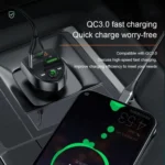 C8 Car  U Disk Bluetooth Player Fm Transmitter  QC3.0 Dual USB Ports Fast Charging - Image 3