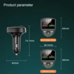 C8 Car  U Disk Bluetooth Player Fm Transmitter  QC3.0 Dual USB Ports Fast Charging - Image 6