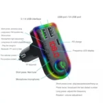F12 Universal Dual USB Car Charger with FM Transmitter Bluetooth Car MP3 Player - Image 3