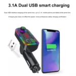 F12 Universal Dual USB Car Charger with FM Transmitter Bluetooth Car MP3 Player - Image 5