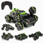 MoFun JC03 2.4G remote control six-wheel stunt car 360 degree swing arm without dead angle drift spray remote control car - Image 2