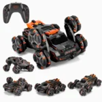 MoFun JC03 2.4G remote control six-wheel stunt car 360 degree swing arm without dead angle drift spray remote control car - Image 3