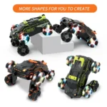 MoFun JC03 2.4G remote control six-wheel stunt car 360 degree swing arm without dead angle drift spray remote control car - Image 5