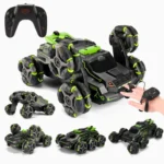 MoFun JC03 2.4G remote control six-wheel stunt car 360 degree swing arm without dead angle drift spray remote control car Dual control - Image 2