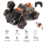 MoFun JC03 2.4G remote control six-wheel stunt car 360 degree swing arm without dead angle drift spray remote control car Dual control - Image 4