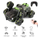 MoFun JC03 2.4G remote control six-wheel stunt car 360 degree swing arm without dead angle drift spray remote control car Dual control - Image 5
