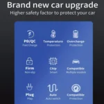 38W PD20W + QC3.0 USB Car Charger with USB to Micro USB Data Cable, Length: 1m - Image 6