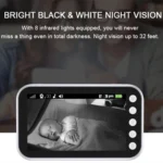 ABM100 4.3 inch Wireless Video Color Night Vision Baby Monitor 360-Degree Security Camera - Image 6