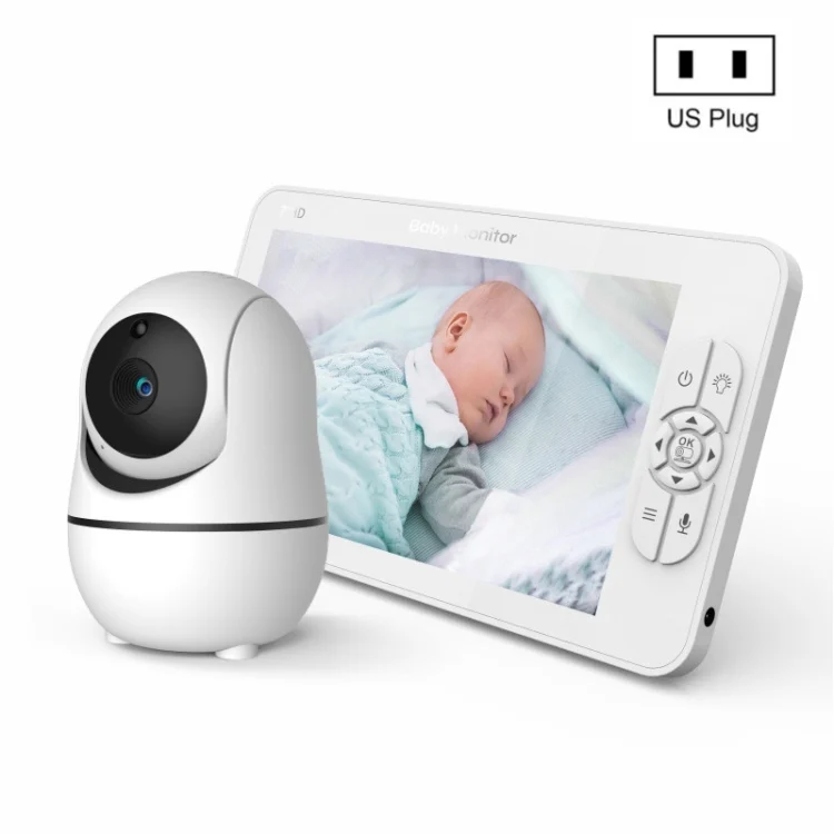 SM70PTZ 7 inch Screen 2.4GHz Wireless Digital Baby Monitor, Auto Night Vision / Two-way Voice Intercom