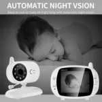 BM850 3.5 inch Wireless Video Color Baby Monitor Night Vision Temperature Monitor - Image 6