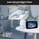 SM43A 4.3inch Color Display Night Vision Smart Zoom Baby Monitor Camera - Image 6