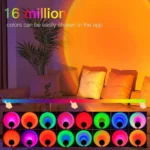 RLD-021 Rainbow Sunset Projector LED USB Bluetooth Wifi RGB Night Light - Image 2