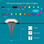 CP01 Outdoor WIFI Smart APP Control Garden Lamp Music Sync Outdoor Ground Lights - Image 7